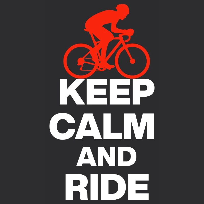 KEEP CALM AND RIDE! REENNRAD & PETON GIFT white
