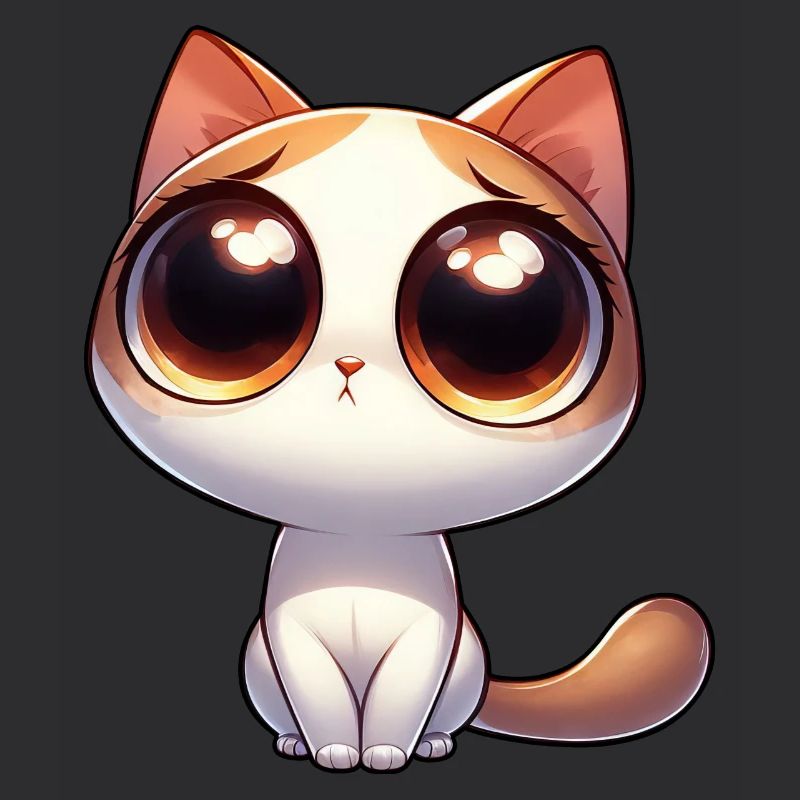 Chat timide mignon en mode mendicité