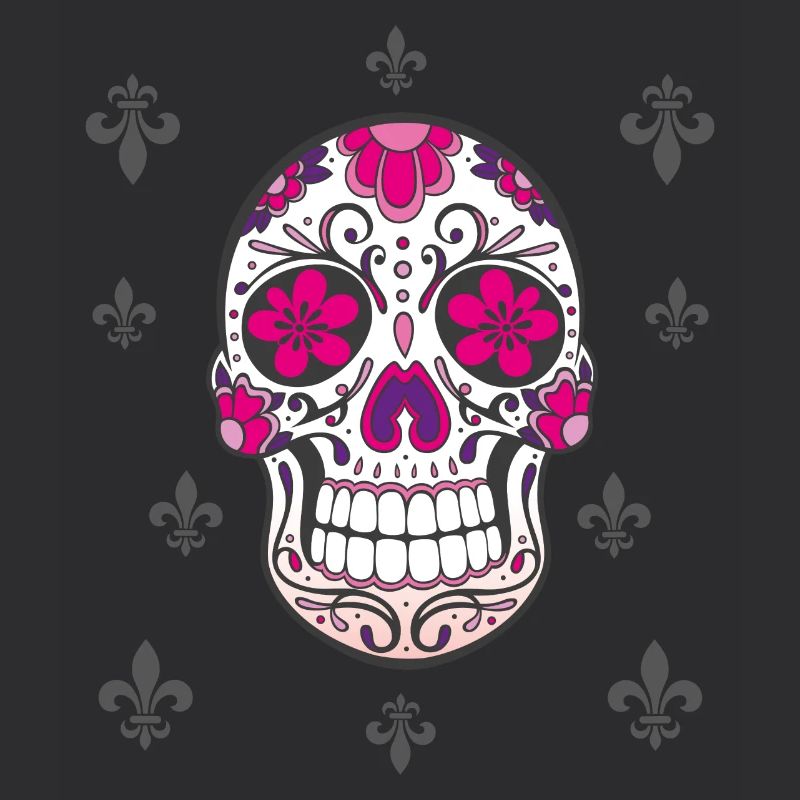 Sugar Skull Fleur De Lis