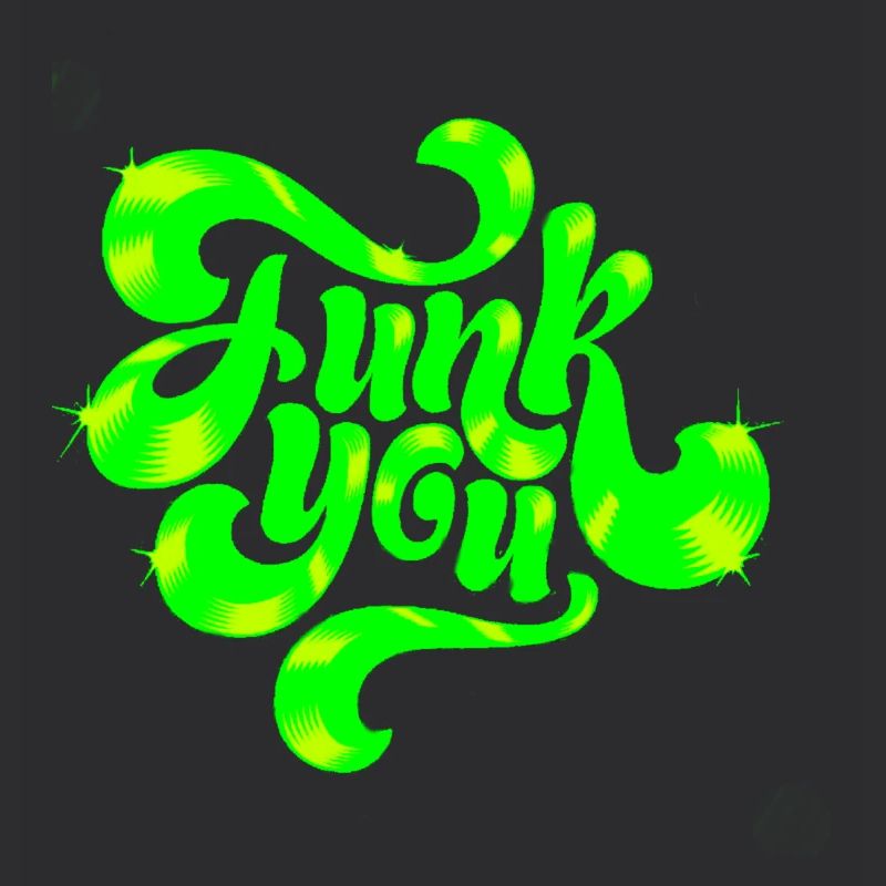 Conception de texte punk néon vert