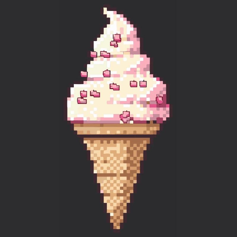 Icône pixel de crème glacée