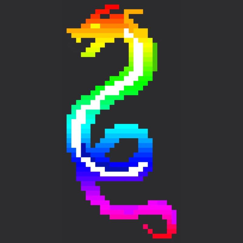 Bunter Retro-Drache