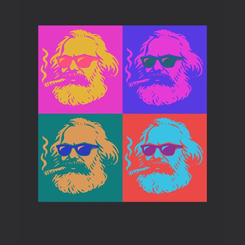 Karl Marx - cool with cigar - Warhol style