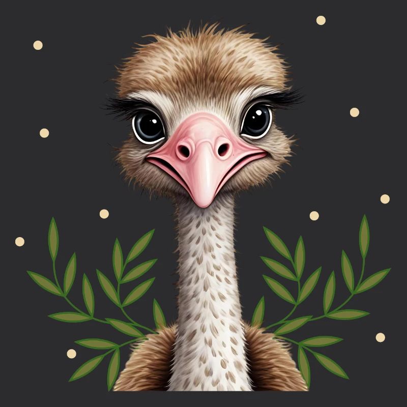 Cute ostrich