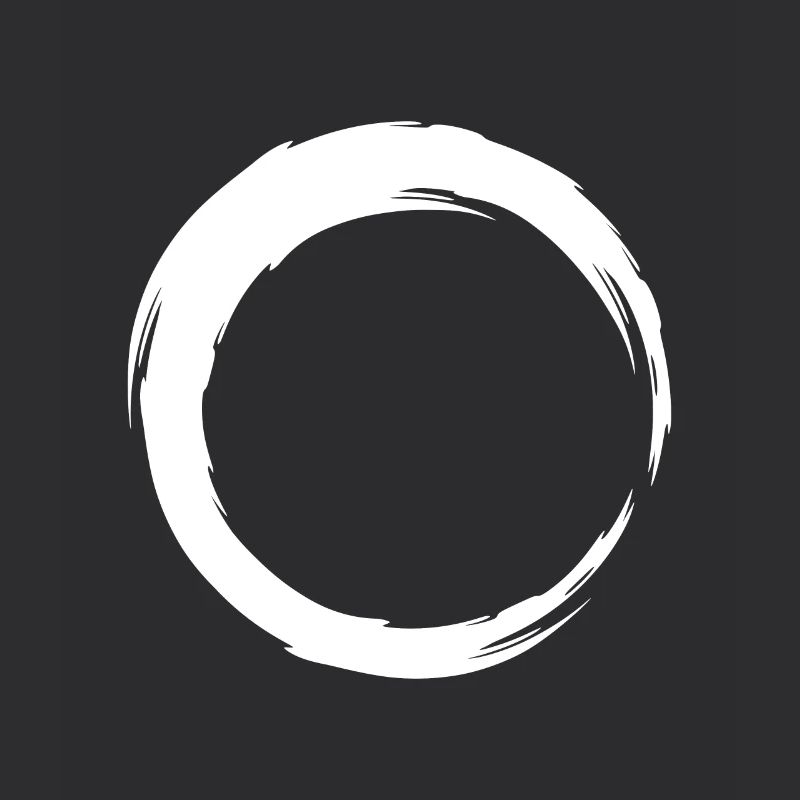Circle line icon white