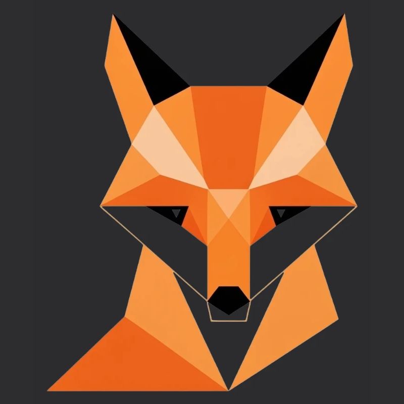 Geometric fox digital print