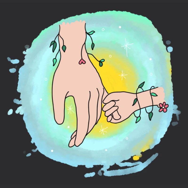 mains fleuries sans texte