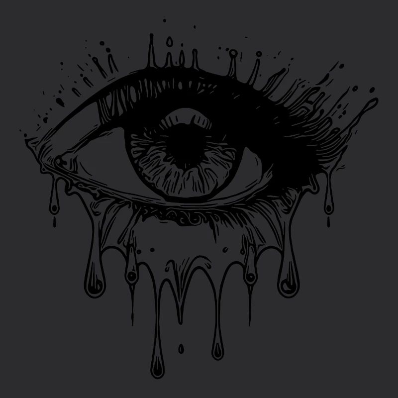 Estilo de tatuaje realista de ojo llorón