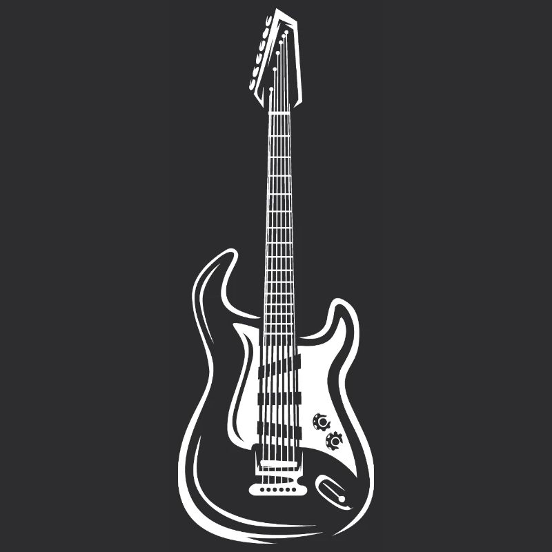 Illustration einer E-Gitarre - Musiker und Bands