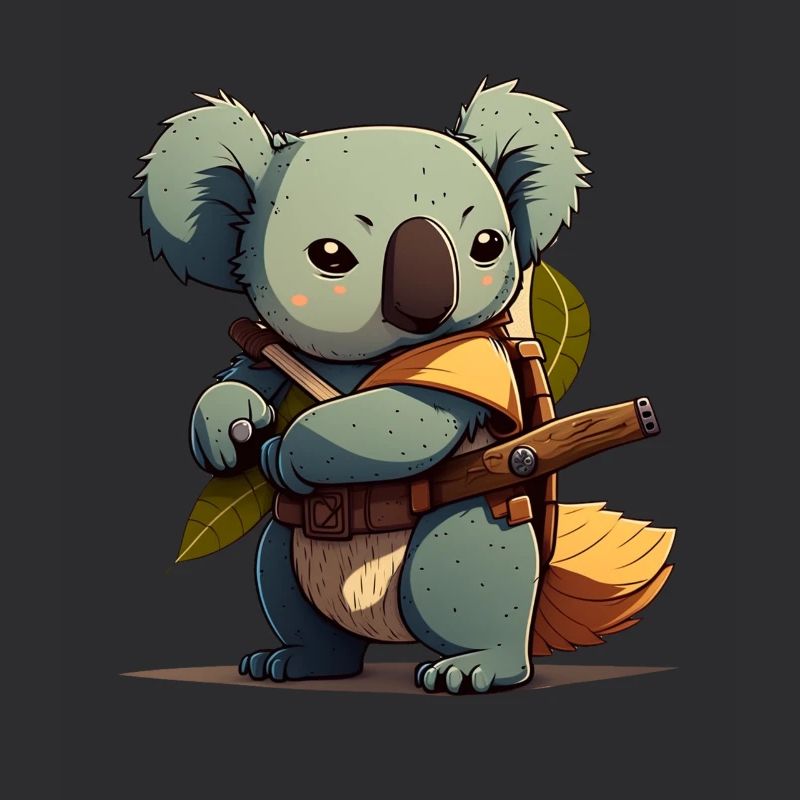 Koala as samurai