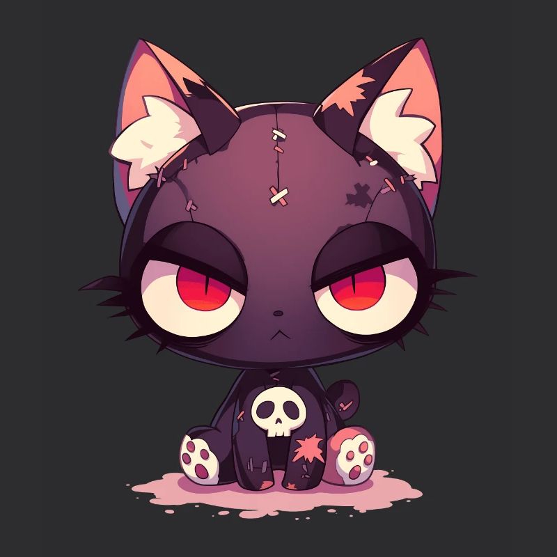 Goth Cat Gothic Puppe Katze Grunge Geschenk