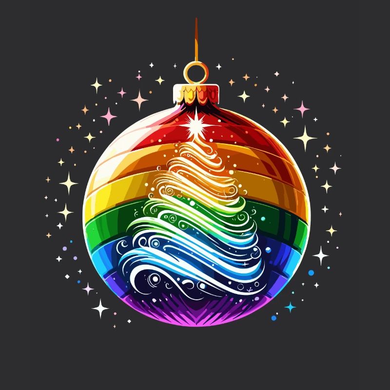Regenbogen Weihnachtskugel