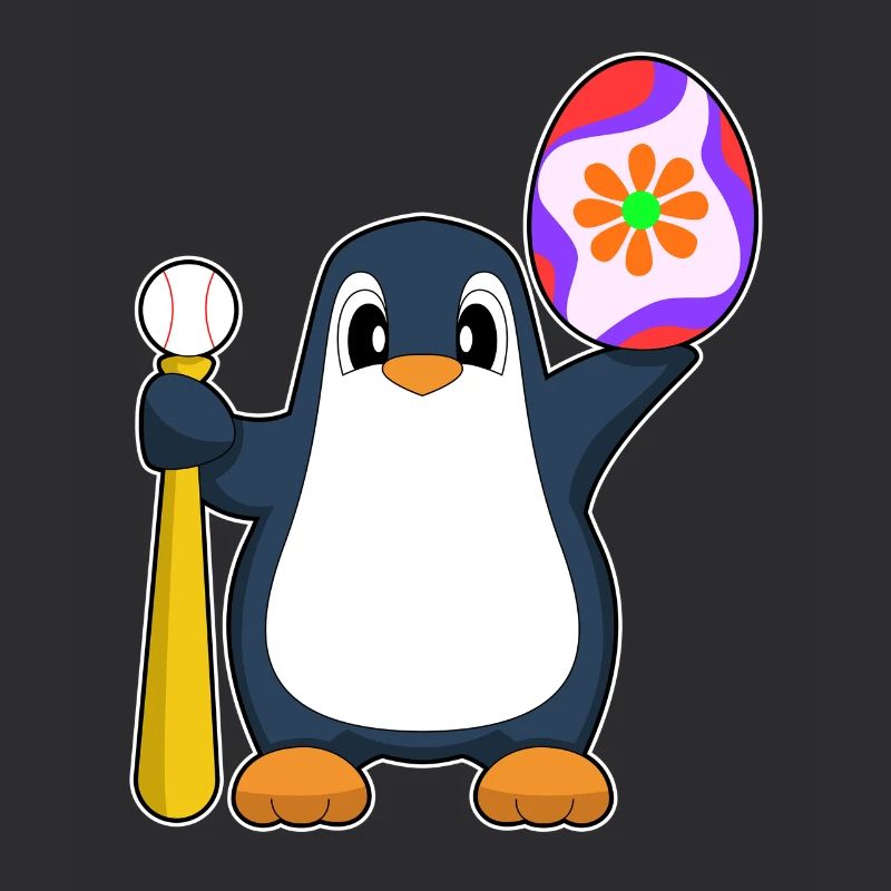 Penguin Easter Baseball