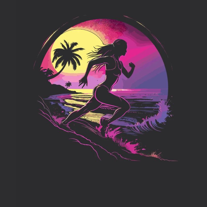Läuferin Synthwave