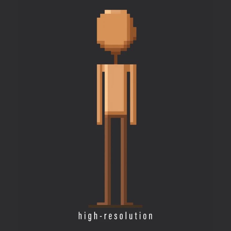 High Resolution Ironic Pixel Art Fun Design