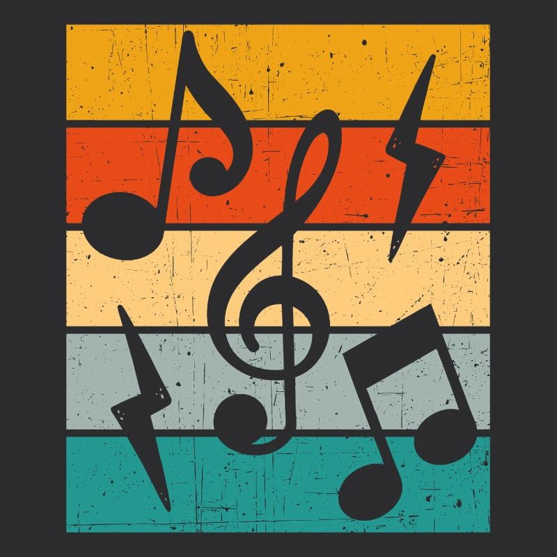 Notes de musique rétro