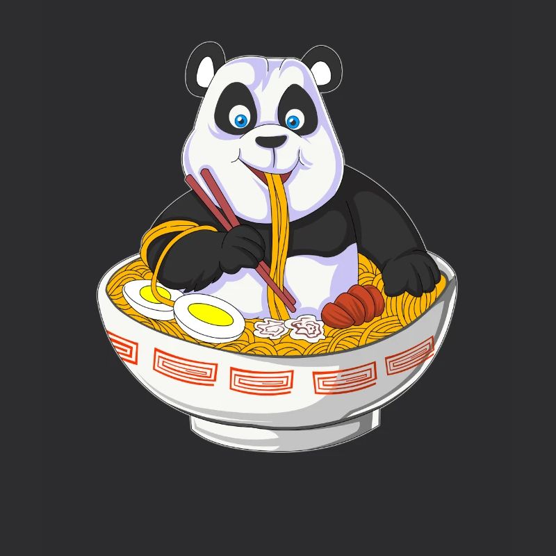 Panda Chef with Noodle Bowl Design