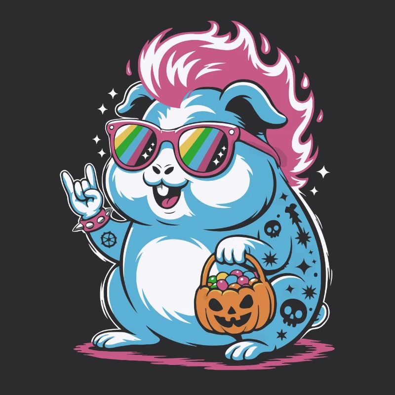 Punk Hamster Cochon d’Inde Halloween