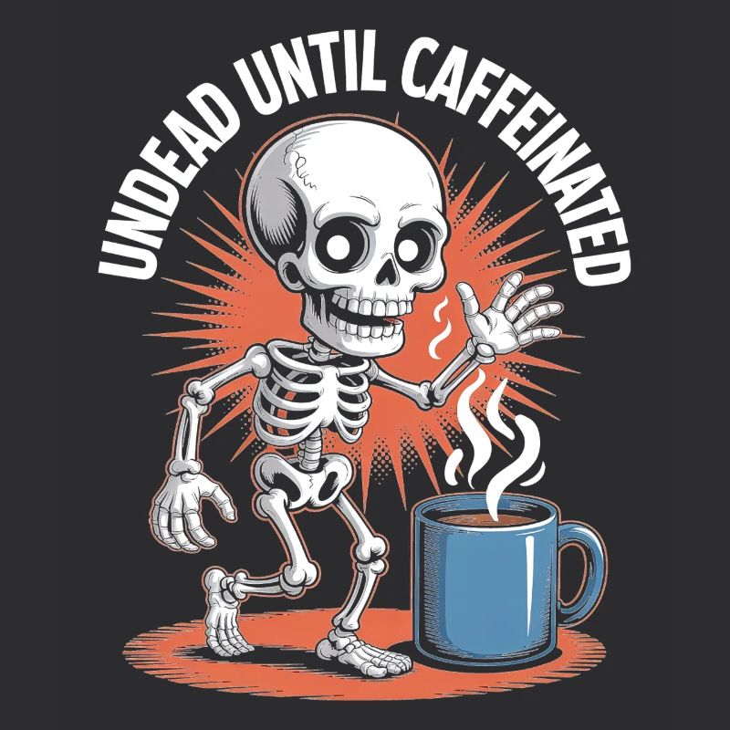 Undead Until Caffeinated Skeleton Coffee Run