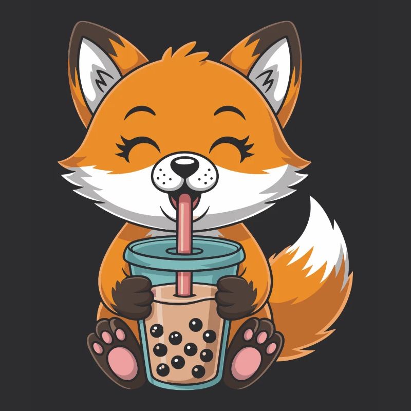 Kawaii Bubble Tee Fuchs Boba Tee