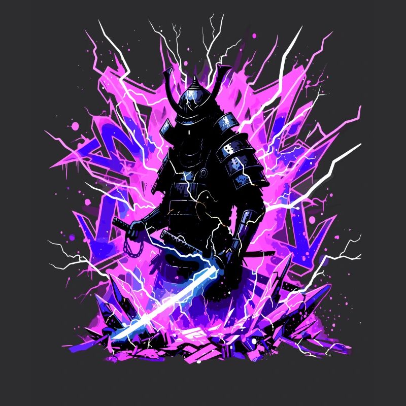 Cyber Samurai – Synthwave Katana Geist