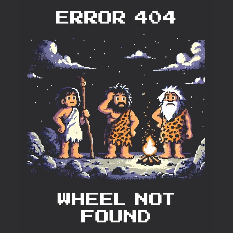 Error 404: Wheel missing | Stone Age Humor