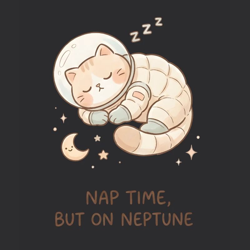 Nickerchen Neptun | Süße Space Katze
