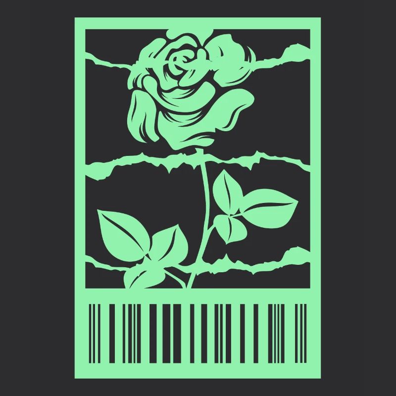 Gothic Rose Stacheldraht Strichcode Urban Style