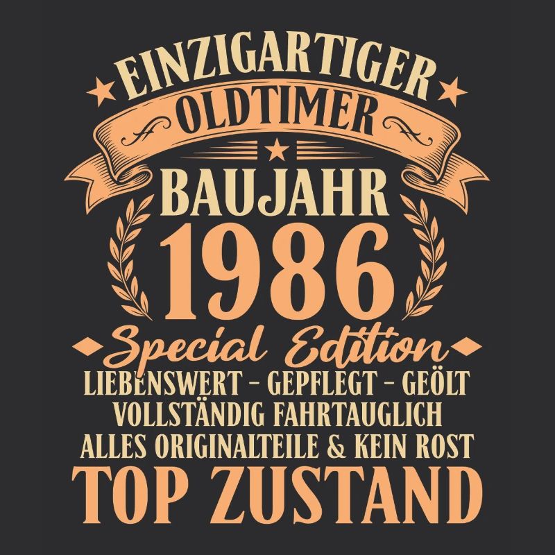 1986 Baujahr Oldtimer 40. Geburtstag Geschenkidee