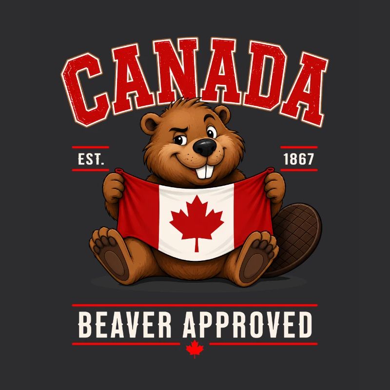Drapeau du castor du Canada EST 1867