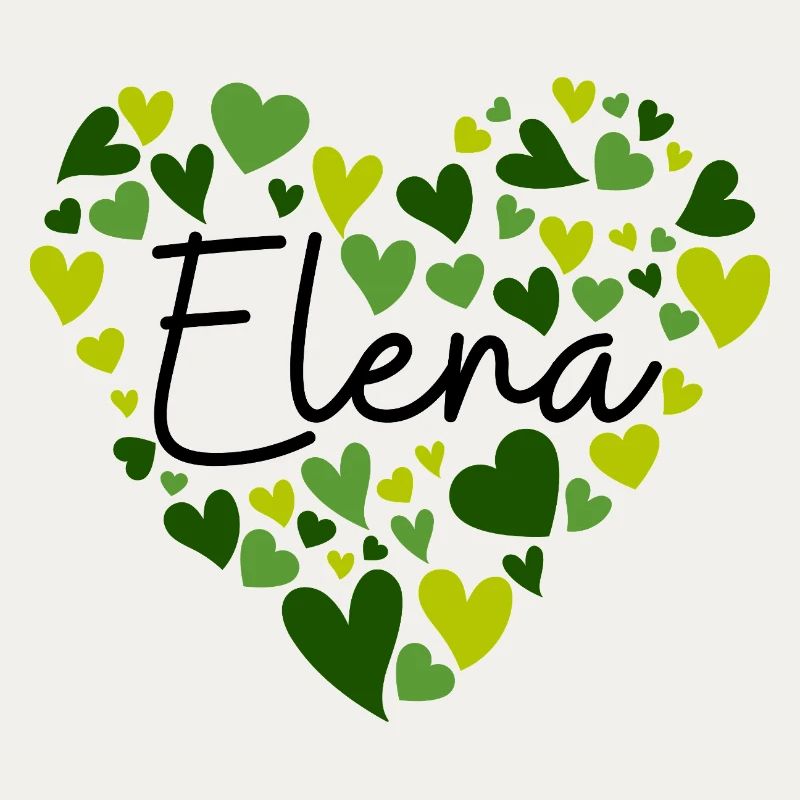 Elena - Green Heart Pattern for Eco Lovers