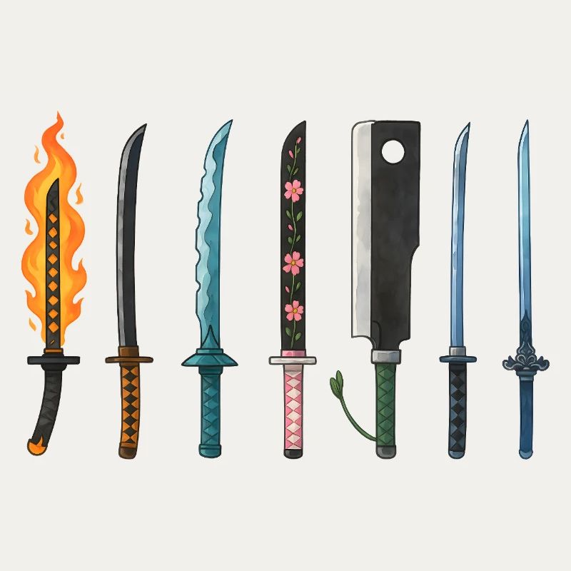 Anime Schwerter Sammlung Design