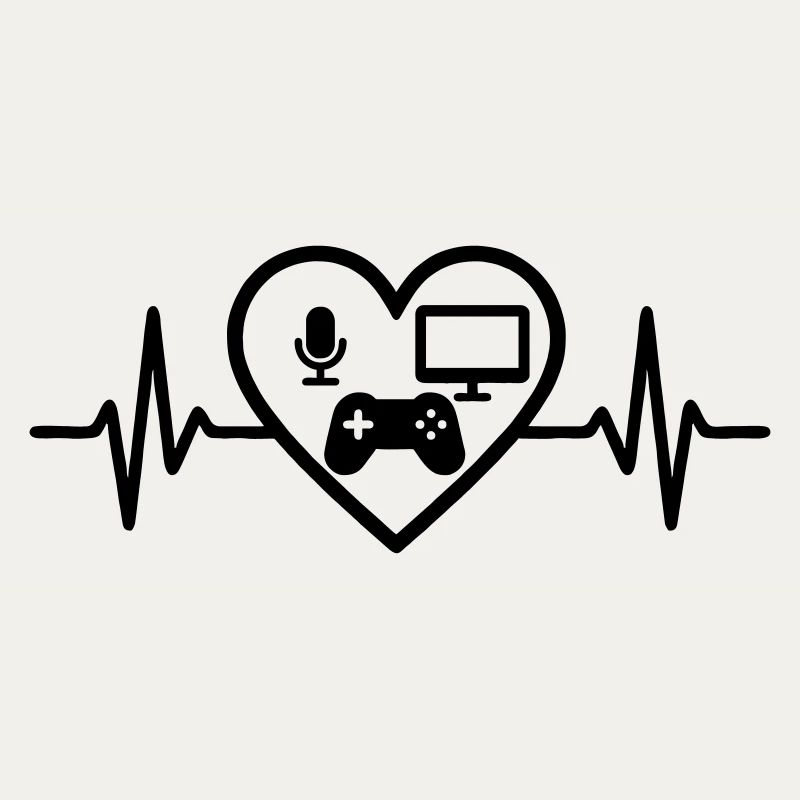Streaming Gamer Herz Mikro Bildschirm Controller
