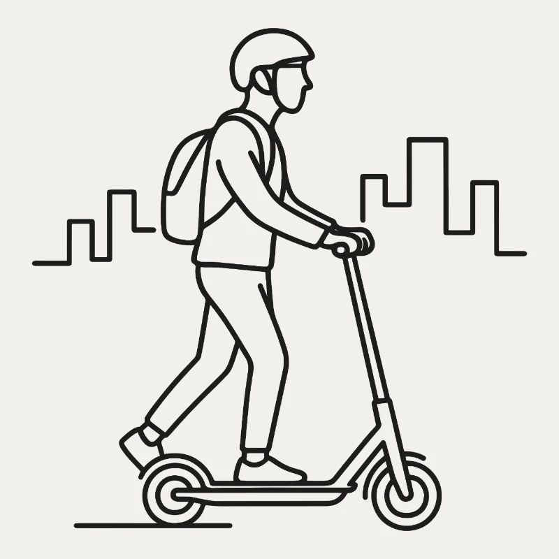 E-Scooter Driver Sketch – Urban Design