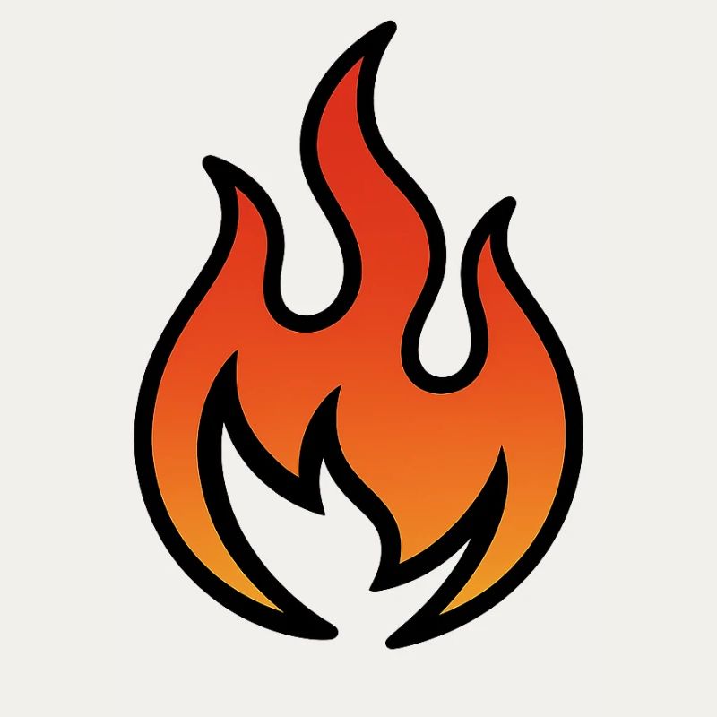 Flame Fiery Gradient Warm