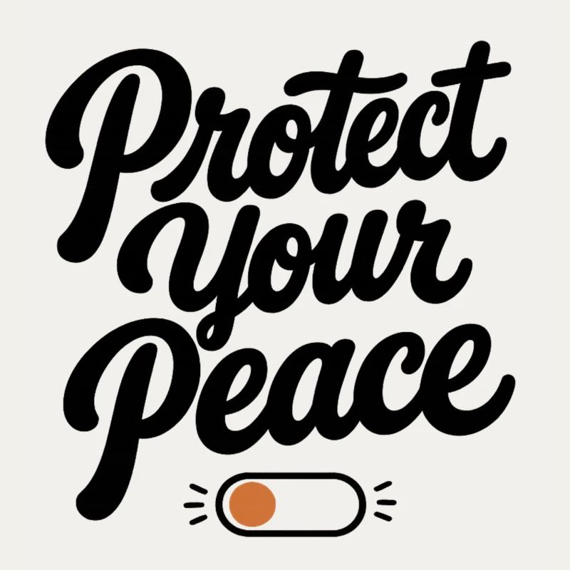 Protect Your Peace | Minimal Retro Typography