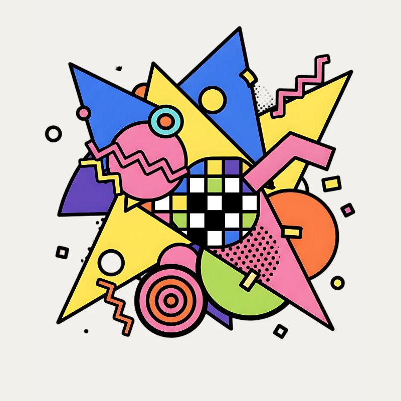 Abstract Geometric Pattern 90s Style