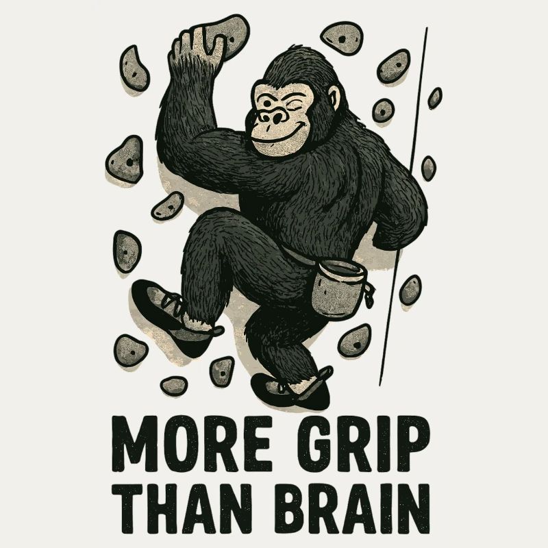 More Grip Than Brain – Gorilla beim Bouldern