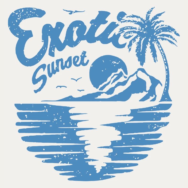 Exotic Sunset Palm Design