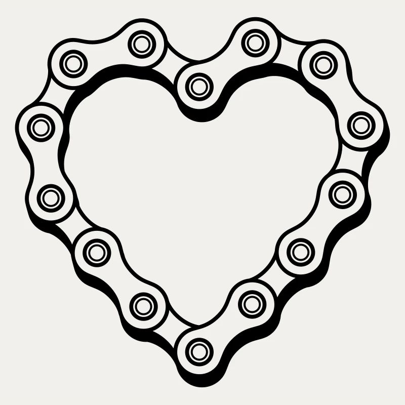 Bicycle chain heart