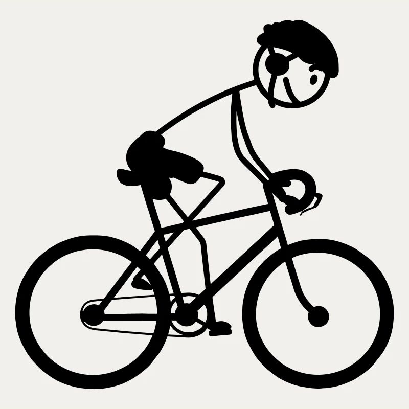 Jung oder Mann auf dem Fahrrad