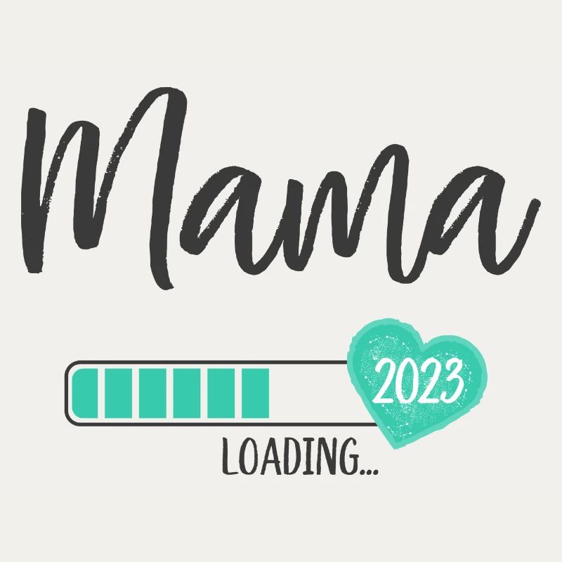 Mama Loading 2023 Herz Junge Werdende Mama