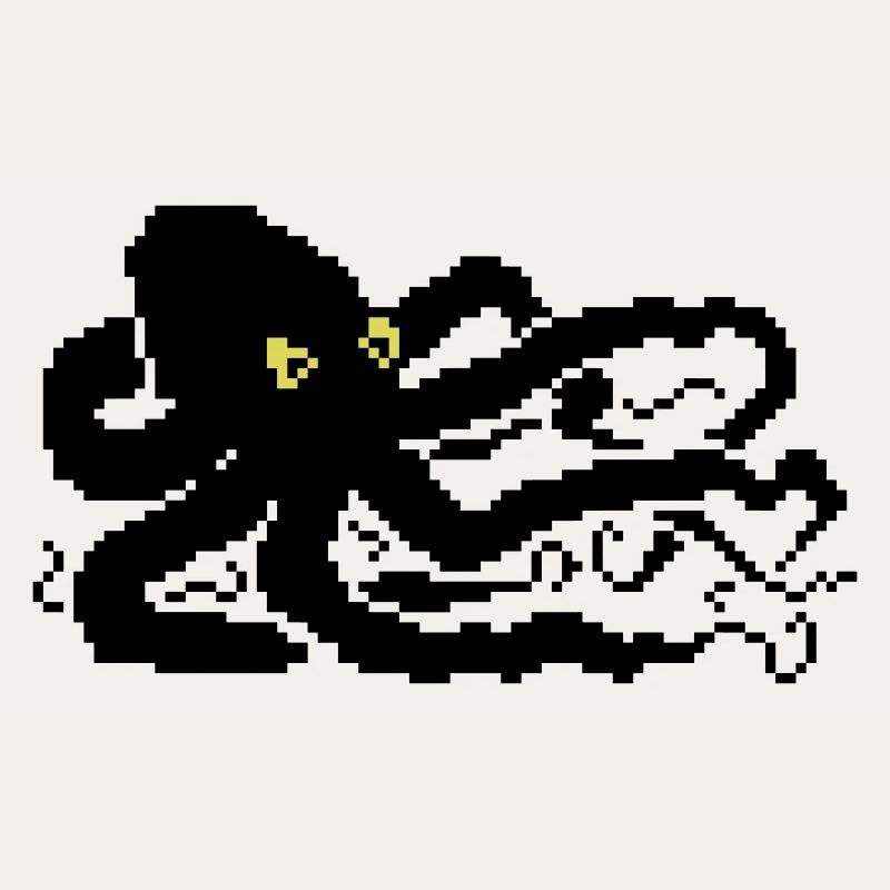 8bit pixel octopus