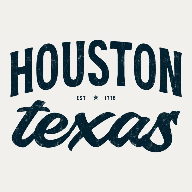 Houston Texas Script Emblem Tee