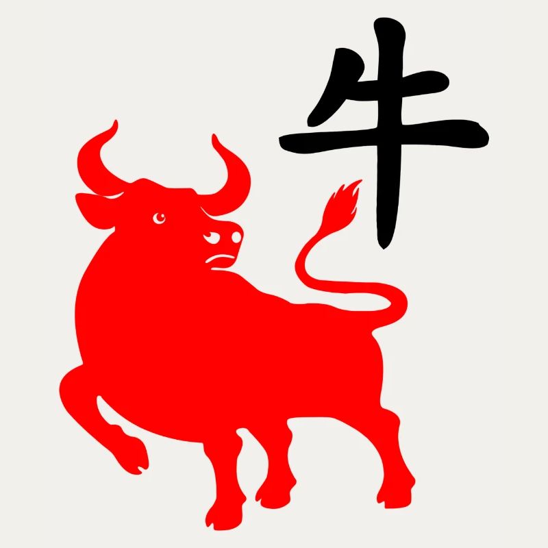 Caractère chinois rouge os avec image du système d’exploitation