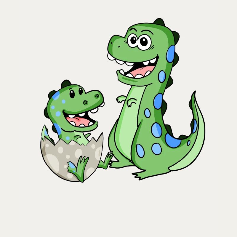 Dinosaure avec bébé dinosaure