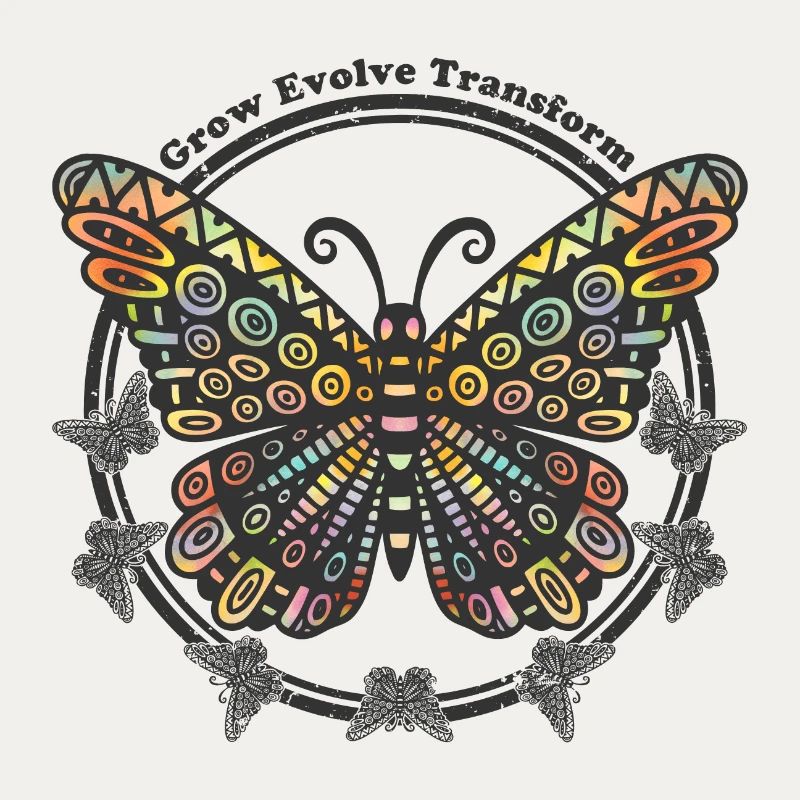 Boho Style Schmetterling - Grow Evolve Transform
