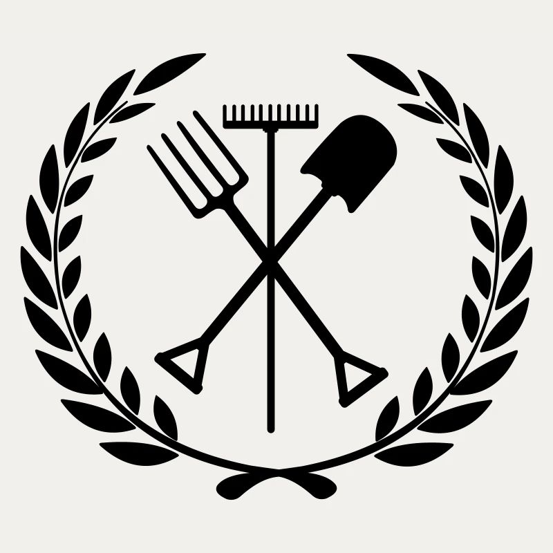 Gartengeräte Rechen, Schaufel, Mistgabel