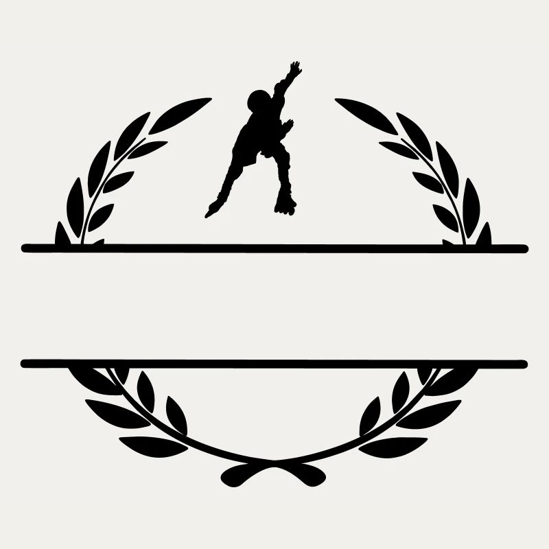 Rochen mit Lorbeerkranz-Monogramm