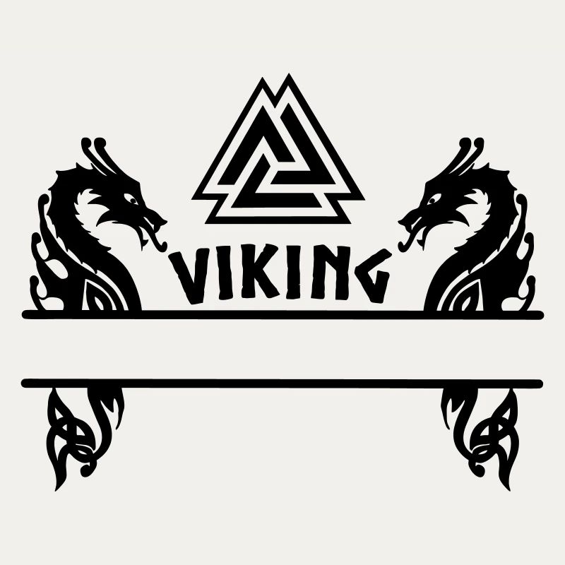 Wikinger zwei Drachen Valknut , Odins Knoten